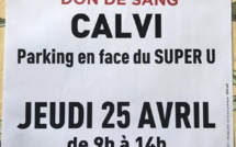 Don de sang à Calvi ce 25 avril 