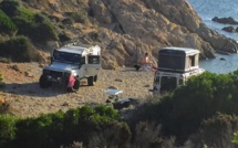 La plage de l'Aghja à la Revellata très prisée des camping-cars !