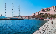 Courte escale calvaise  pour le "Maltese Falcon", voilier privé de luxe