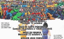 Le programme du mois d'Octobre de la médiathèque Saint-Jean d'Ajaccio