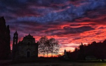 La photo du jour : lever du jour sur l'église de Canavaggia