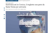 Le bateau en avarie : 70 ressortissants sardes bloqués à Bonifacio