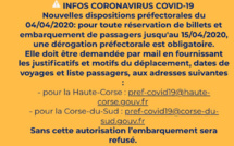 Contrôle des déplacements vers la Corse : "attention aux fake news" avertit la préfecture