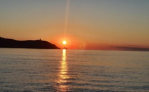 La photo du jour : coucher de Soleil sur la Revellata