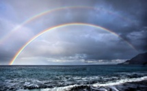 La photo du jour : double arc-en-ciel au dessus de Nonza