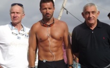 L'Ile-Rousse : Le rameur de l'extrême Denis Cardonne est parti pour Argelès-sur-Mer