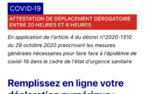 Couvre-feu : voici la la nouvelle attestation à télécharger