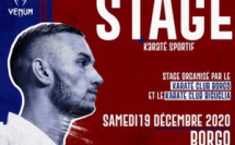 Le cadeau de Noël du champion du monde Steven Da Costa aux karatekas de Biguglia et Borgo