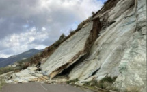 Canari : la route départementale 80 fermée à la suite d'un éboulement