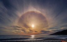 Un halo solaire observé dans le ciel de Cargese