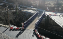 Route d'Orezza : le pont provisoire ouvre à la circulation
