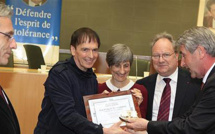 Jean-François Bernardini a reçu le"Prix de la Tolérance"" à Strasbourg