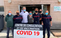 Covid 19 : Les pompiers du Groupement Sud impliqués dans le centre de vaccination de Porto-Vecchio