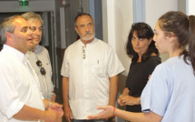 Visite de Xavier Bertrand au Centre Hospitalier de Calvi - Balagne