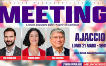 Éric Coquerel en meeting pour Mélenchon à Ajaccio