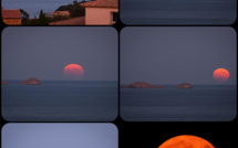 La "super lune du tonnerre" au-dessus des îles Cerbicali