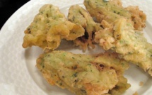 A table : beignets de fleurs de courgette