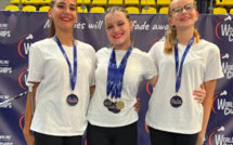 Twirling bâton : Lia-Maria Giovannoni, Francesca-Maria Biaggi et Laura Rossi, vice-championnes du monde ! 