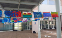 Grande lessive artistique au collège Orabona de Calvi 