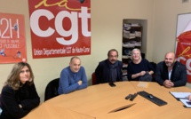 Le secrétaire général de la CGT Philippe Martinez en visite sur l’île