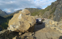 St Antoine d'A Ghisunaccia : La RD 344 fermée après un éboulement