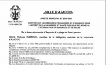 Levée de l'arrêté municipal d'interdiction de pêche et de baignade à Ajaccio