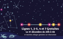 Les lignes de bus 1, 2, 5, 4 et 7  gratuites pour la nuit du 31 décembre à Ajaccio