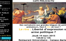 Café-philo à l'Université : "Le rire, liberté d'expression ou arme politique?"
