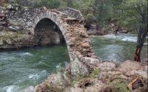 Albertacce : U ponte Muricciolu détruit par la tempête Ciaran