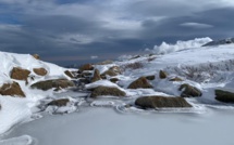 La photo du jour : ambiance hivernale en montant vers le lac Bastani