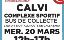 Calvi : Une collecte de sang le 20 mars