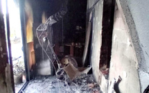 Montegrossu : le feu dans l'ancien bar de  Lunghignanu