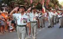 Prise d'armes, remise de décorations et défilés du 2e REP pour les cérémonies du 14 juillet à Calvi