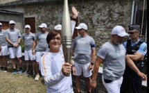 La flamme olympique à Campana et Pedicroce 