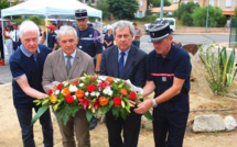 L'hommage de Calvi à Ludovic Piasentin et Jean-Louis de Bénédict tués  le 1er août 2005 dans le crash du Canadair