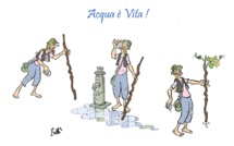 Le dessin de Battì : "Acqua è vita"