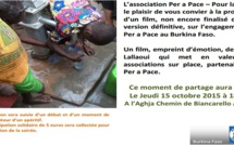 Burkina Faso : Film et débat à l’Aghja
