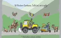 Le dessin de Battì : u pastore curtinese, l'altr'eri, eri è oghje…