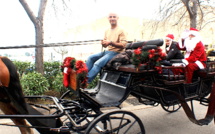 Au Marché de Noël de Biguglia, le Père Noël est en calèche