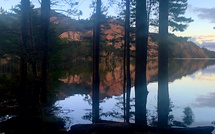 La photo du jour : Lueur crépusculaire sur le lac de l'Ospedale