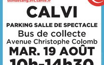 Calvi : appel aux dons de sang le 19 août