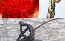 Yann Castlan, Isabelle Palenc et Marie-France Graziani à la Galerie Noir et Blanc