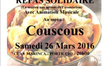 Le 26 mars 2016 avec PER A PACE,  Repas de la solidarité
