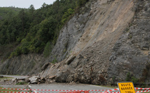 Corte – Éboulement impressionnant, la route vers Aléria fermée