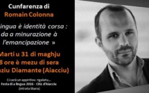 Conférence de Romain Colonna mardi à l'Espace Diamant à Ajaccio