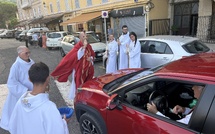 Saint-Christophe à Bastia - Traditionnelle bénédiction des voitures à Notre-Dame de Lourdes 