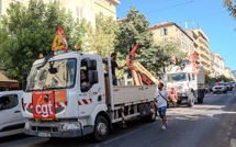 À Ajaccio, les agents du secteur de l'énergie dans la rue : « C’est le premier jour d’une bataille »