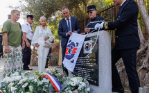 Bastia - Une plaque en hommage au pompier François-Marie Ercole, 80 ans après sa mort