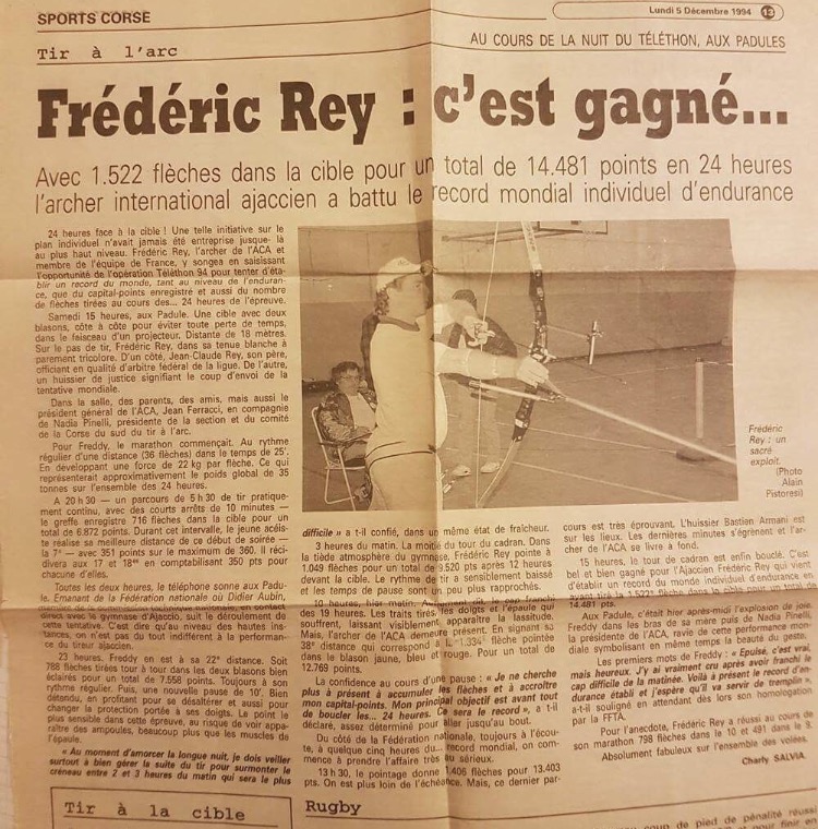 Championnat de Corse en salle de tir à l’arc : Deux titres pour ...