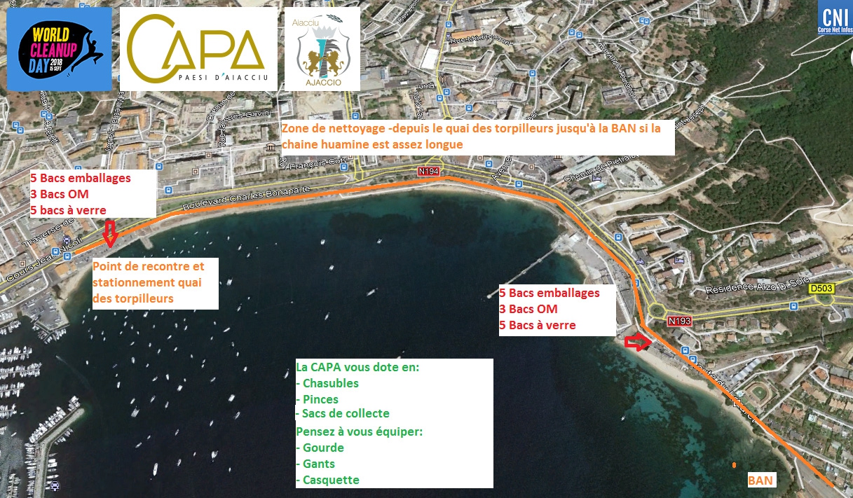 Nettoyage quai Ajaccio 